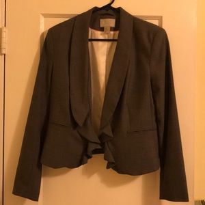 H&M pink and grey checkered blazer